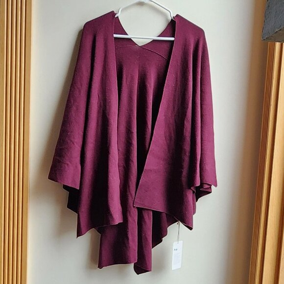 NWT Puli Purple Open Cape Style Sweater One Size - Picture 8 of 15